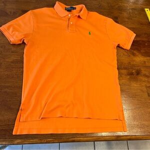 Polo Ralph Lauren Men's Orange Polo Shirt size small